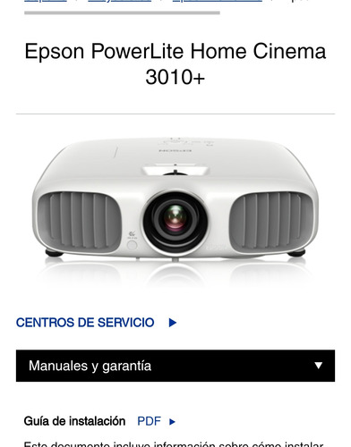 Proyector Epson 3010 Home Cinema 
