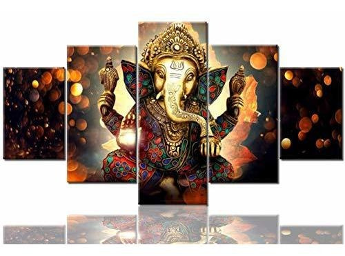Señor Ganesha Pinturas Sobre Lienzo Decoración De La ...
