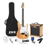 Lyxpro Kit Guitarra Eléctrica Stratocaster, Amplificador 20w