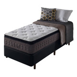 Cama Box + Colchão Solteiro King Molas Nashville 96cm