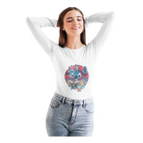 Polera Larga Dama Lilo Y Stitch Mono 326 Arte Estampado 