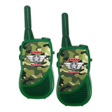 Walkie Talkie Infantil Meninos Army Action Verde