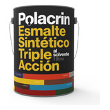 Esmalte Sintetico Triple Acción Polacrin 4 Lts Acabado Satinado Color Negro Satinado