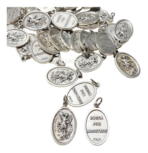 10 Medallas Dije San Arcangel Miguel 22mm (italy) Souvenirs