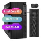 Computador Cpu Intel Core I3 8gb Ssd 240gb + Kit Strong Tech