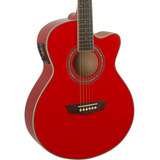Guitarra Electroacústica Washburn Ea12 Mini 12 Cuerdas Roja