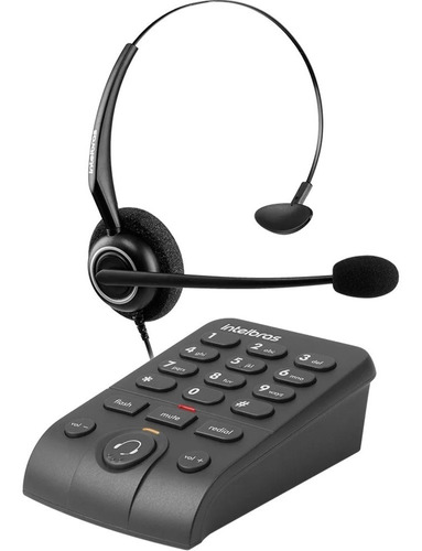 Telefone Headset Tiara Hsb 50 Com Base Discadora Intelbras