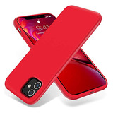 Funda Para iPhone 11 Rojo Silicon Liquido Gel-02