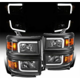 Par Faros Led Chevrolet Cheyenne Silverado 2014-2015 Negro