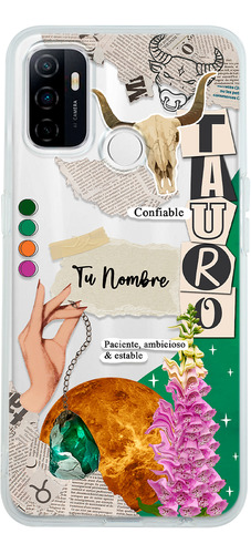 Funda Para Oppo Mujer Signo Zodiaco Tauro Con Tu Nombre