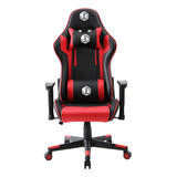 Silla De Escritorio Gamer Jd 515 Regulable Cuero Ecológico.* Color Rojo Material Del Tapizado Cuero Sintético