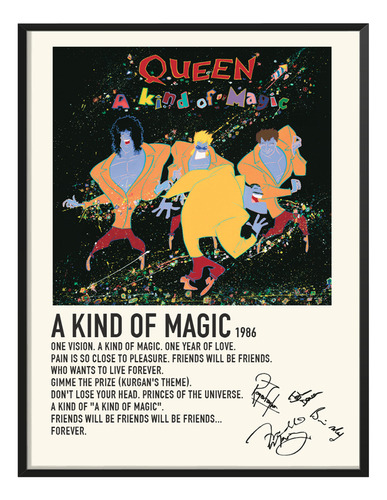 Cuadro Queen Music Album Tracklist Exitos A Kind Of Magic