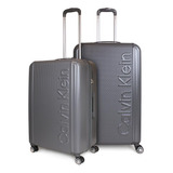 Pack 2 Maletas Rome Mediana 18kg + Grande 23kg Gris Oscuro C