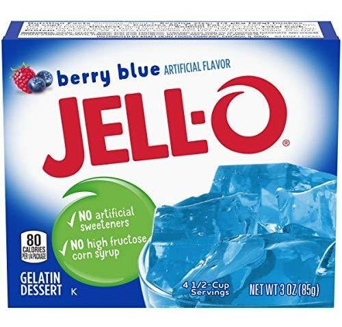 Gelatina - Postre De Gelatina Azul Jello Berry Jell-o 3oz 85