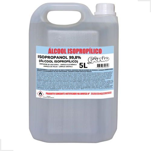 Alcool Isopropílico Limpa Placas - 5 Litros