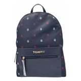 Mochila Urbana Tommy Hilfiger Backpack 69j8582 Color Azul Oscuro Diseño Logo