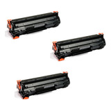 Kit 3 Toner Para P1102w M1132 Ce285 Cb435a 6000 Pg Premium