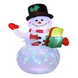 Navidad Nieve Mono Multicolor Led Inflable De 1,5 M, 150 Cm