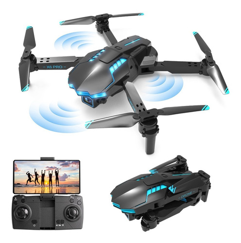 Drone X6 Pro Con Cámara 4k Mini Rc Fpv 5ghz Wifi 3*baterías