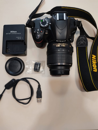  Nikon Kit D3200 + Lente 18-55mm Vr Dslr Cor  Preto