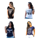 Kit 6 T-shirt Feminina Bg Roupas Atacado Revenda Premium