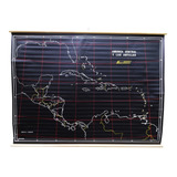 Mapa Mural América Central Pizarra Negro Para Tiza