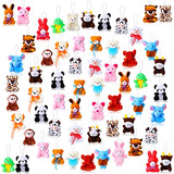 Pack De 60 Mini Animales De Peluche Llaveros Y Recuerdo...