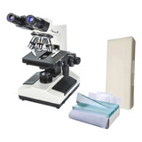 Microscópio Binocular Profissional Acromático Led 40x-1600x