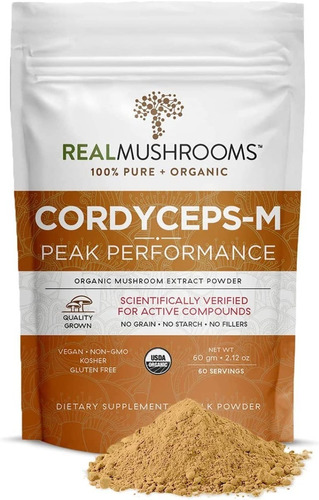 Real Mushrooms Cordyceps-m Peak Performance  60 Servings