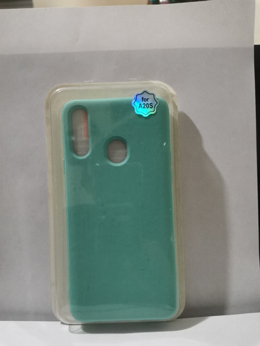 Funda Para Samsung A20s Con Mica De Cristal En Color Aqua! 