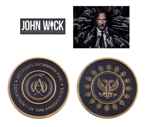 Moneda John Wick Adjudicadora Coleccionable De Metal