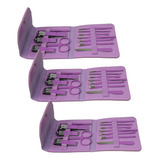 3 Kits D Manicura Pedicura 12 En 1 Set Acero Inox Pie Manos 