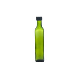 Botella De Vidrio Verde Base Cuadrada 250ml X10und. Jvl Shop