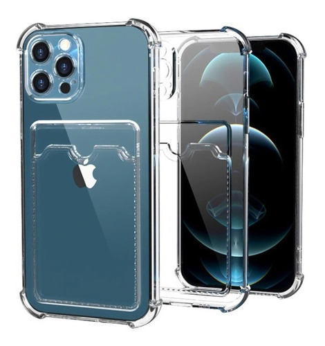 Carcasa Funda Antigolpes Con Porta Tarjeta Para iPhone