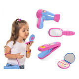 Kit Beleza Infantil Chapinha Secador Maquiagem De Brinquedo