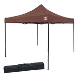 Tenda Gazebo 3x3 Oxford Barraca Praia Piscina Jardim Marrom