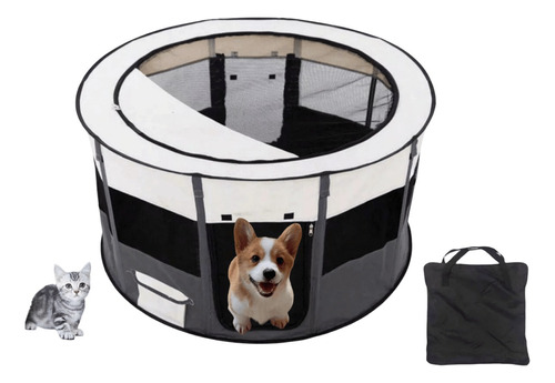 Corral Plegable Y Portátil De 90cm Para Perros Y Mascotas