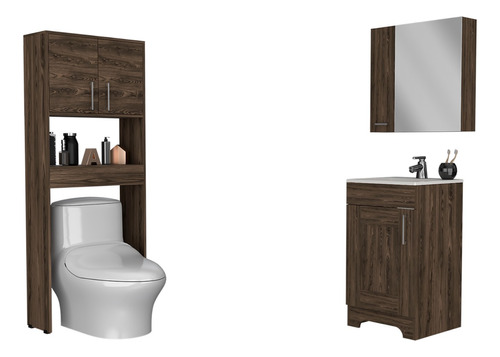 Mueble Lavamanos + Baño + Botiquin Barcelona - Coñac