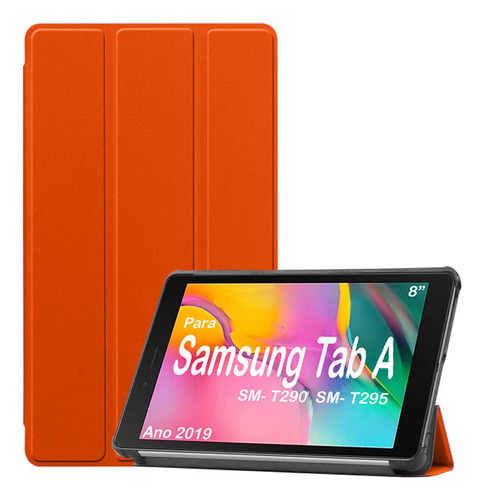 Capa Case Para Samsung Tab A8 8 Sm- T290 T295 (ano 2019) Cor Laranja