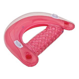 Colchoneta Inflable Intex Pileta Asiento Flotante 152x99 Cm Color Rosa