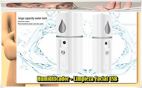 Humidificador Limpieza Facial Usb Cargador Portátil Difusor