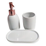 Conjunto Banheiro Lavabo Pia Luxo Branco Londres 3 Pçs Promo