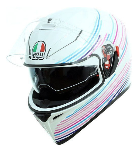 Casco Agv K3sv Sakura Pearl White