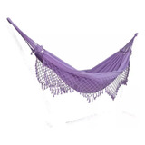 Rede De Casal Confortavel Resistente Lilas 1.40 X3.60