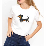 Remera Mujer Perro Salchicha Todos Los Modelos !!!