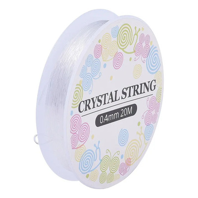 Rollo De Hilo Nylon Elastico Para Armar Bisutería Pulsera Color 0.4mm 20 Metros Diámetro 0.4 mm | Meses sin interés