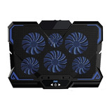 Ventilador Notebook Gamer Reptilex De 6 Aspas Pro Rx0025 Color Negro