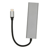 Dongle Hub Usb C 6 En 1, Aleación De Aluminio, 100 W, Pd Cha