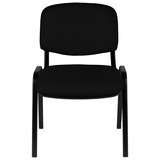  Silla Interlocutora Visitante Ergonómica Marca Silleti Modelo Viena Plus Tapizada En Tela Color Negro Calibre Tubo 1.5