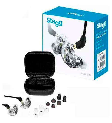 Auriculares In Ear Monitores Stagg Spm235 Transparente C